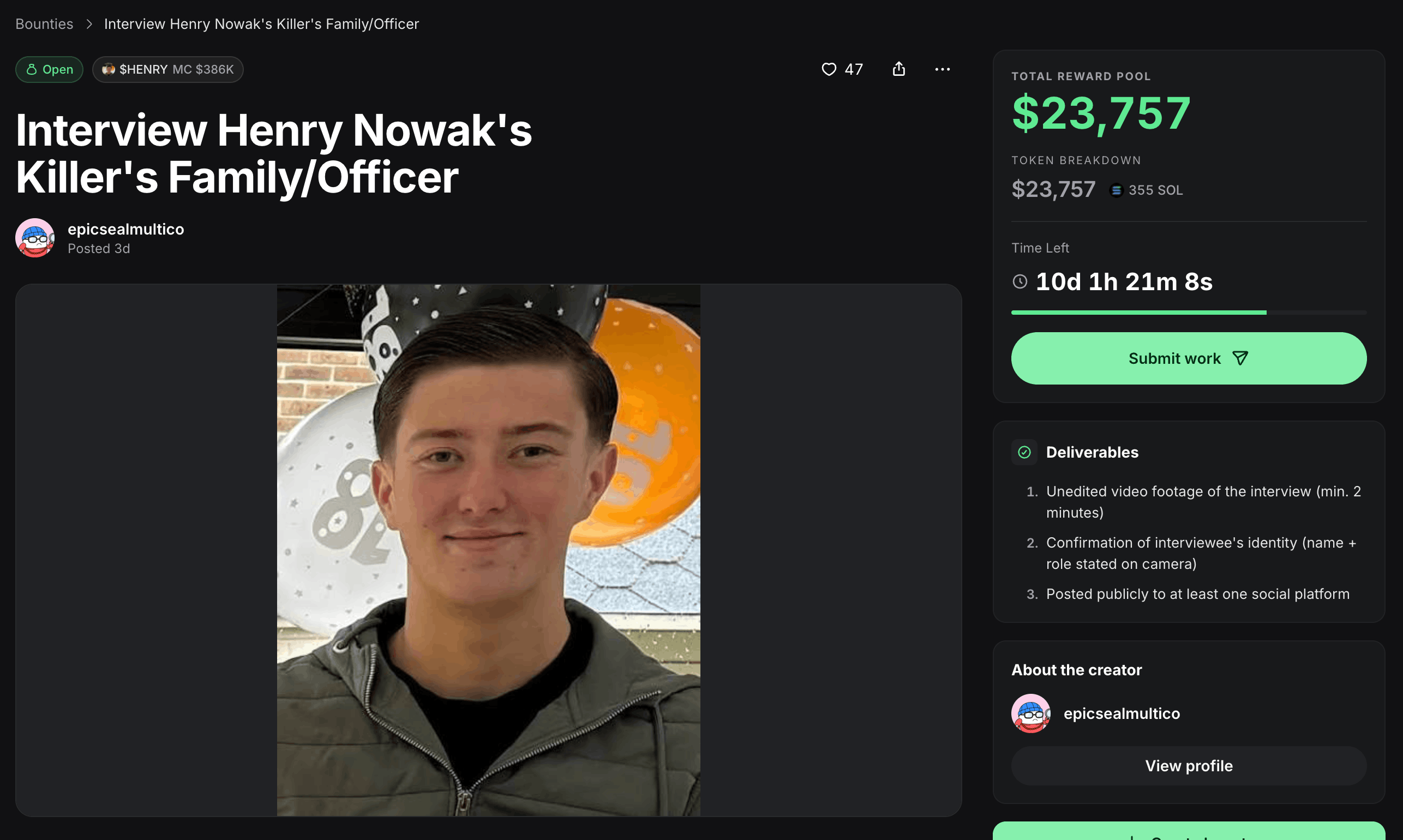 Trending bounty 1